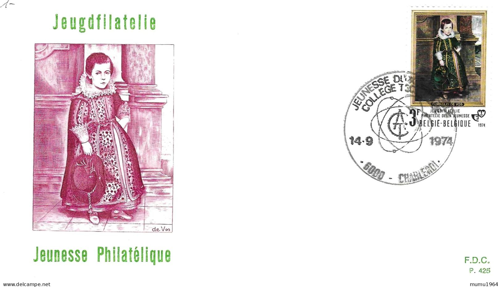 COB - FDC N° 425 - Timbre N° 1724 - 1971-1980