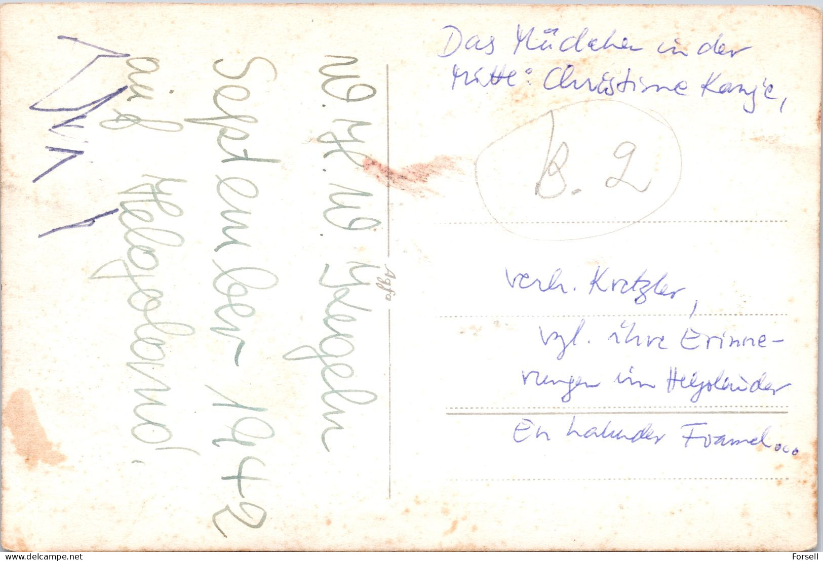 Kegeln Auf Helgoland , September 1942 (Ungebraucht Mit Notizen Auf Textseite) - Helgoland