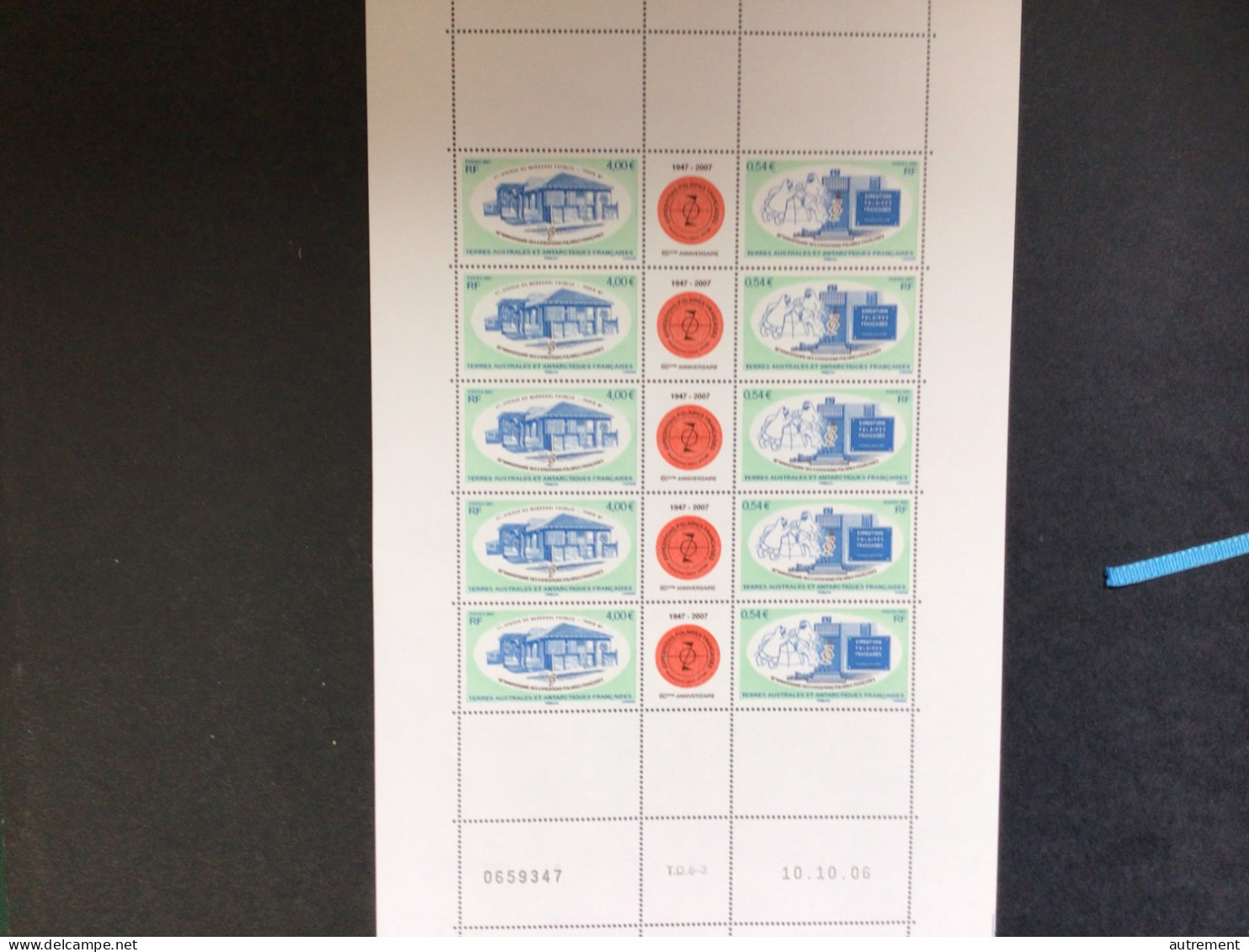 Feuille De 5 Triptyques Numéro 459/460 Neuf **et Non Plié - Ungebraucht