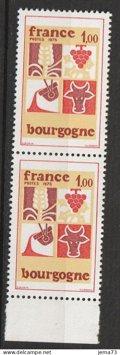 N° 1848 Téguins: Bourgogne: Belle Paire De 2 Timbres Neuf Impeccble, Beaux Timbres Neuf Impréccable - Unused Stamps