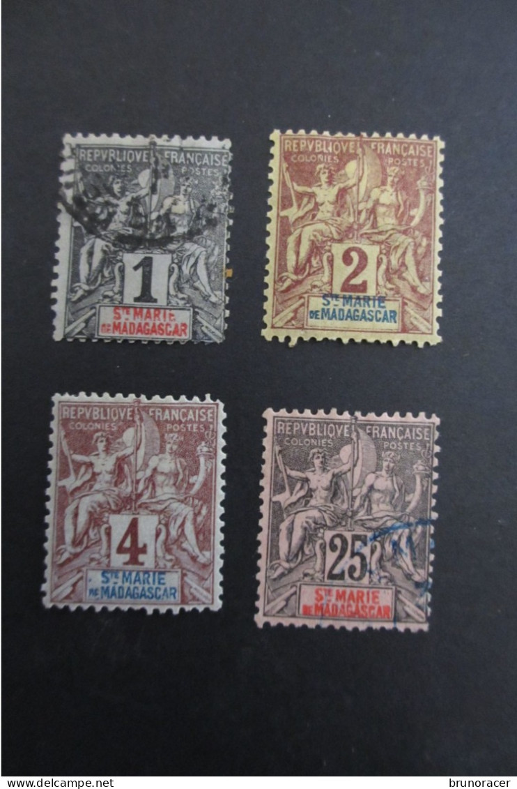 Ste MARIE DE MADAGASCAR LOT TYPE GROUPE NEUF*/Oblit. COTE 37 EUROS VOIR SCANS - Autres & Non Classés