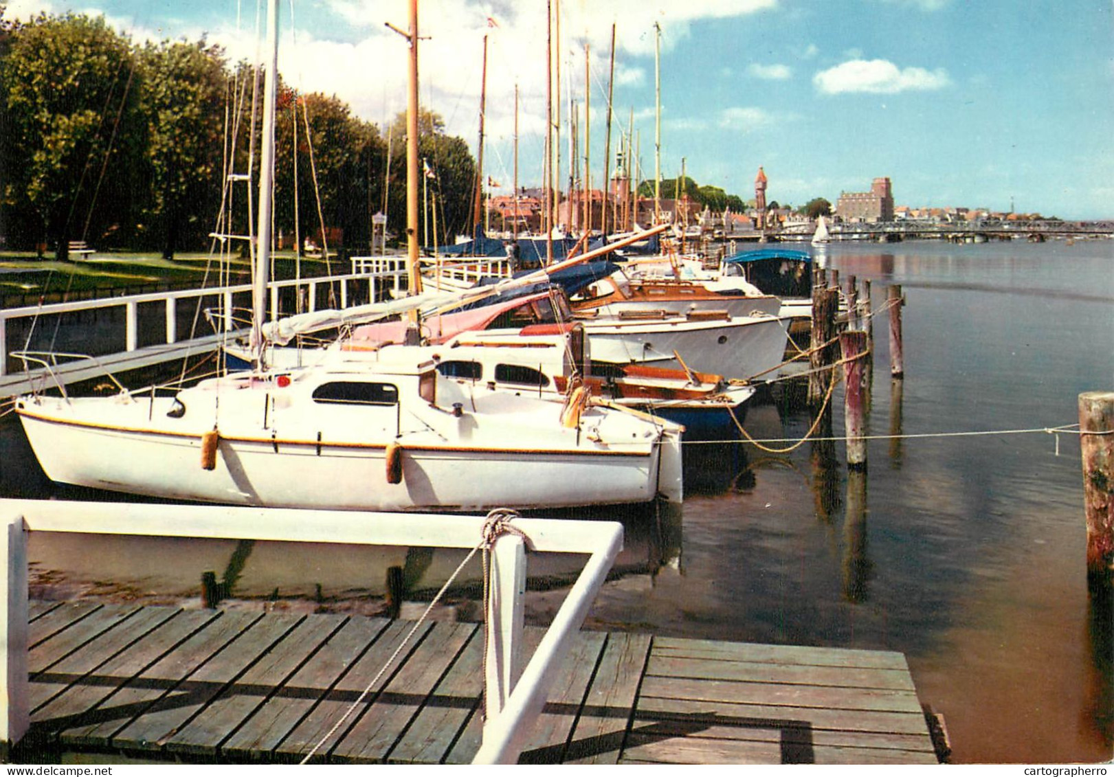 Navigation Sailing Vessels & Boats Themed Postcard Kappeln Segelhafenyacht - Sailing Vessels