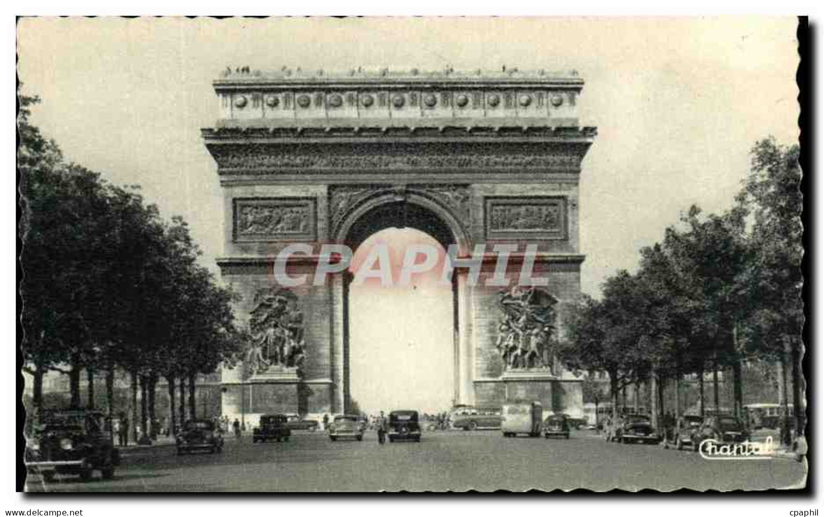 CPA Paris L&#39avenue Des Champs Elysees Et L&#39Arc De Triomphe - Arc De Triomphe