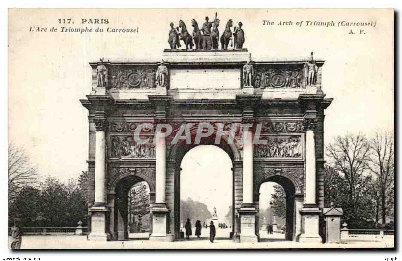 CPA Paris L&#39Arc De Triomphe Du Carrousel Louvre - Louvre