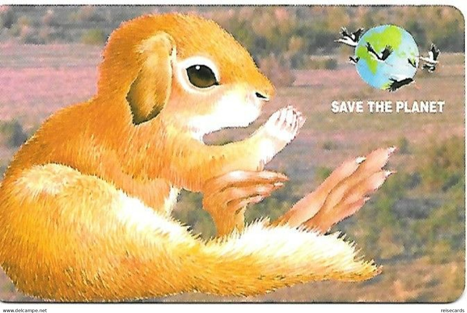 Italy: Prepaid GlobalOne - Save The Planet 13, Ostafrikanischer Springhase - [2] Handy-, Prepaid- Und Aufladkarten