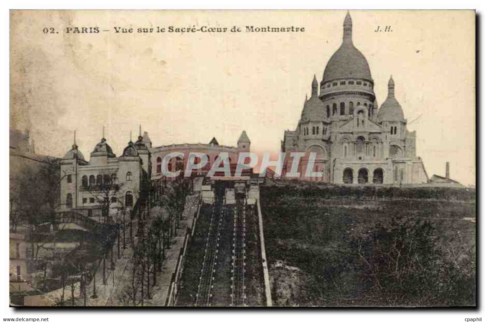 CPA Paris Vue Sur Le Sacre Coeur De Montmartre - Sacré-Coeur
