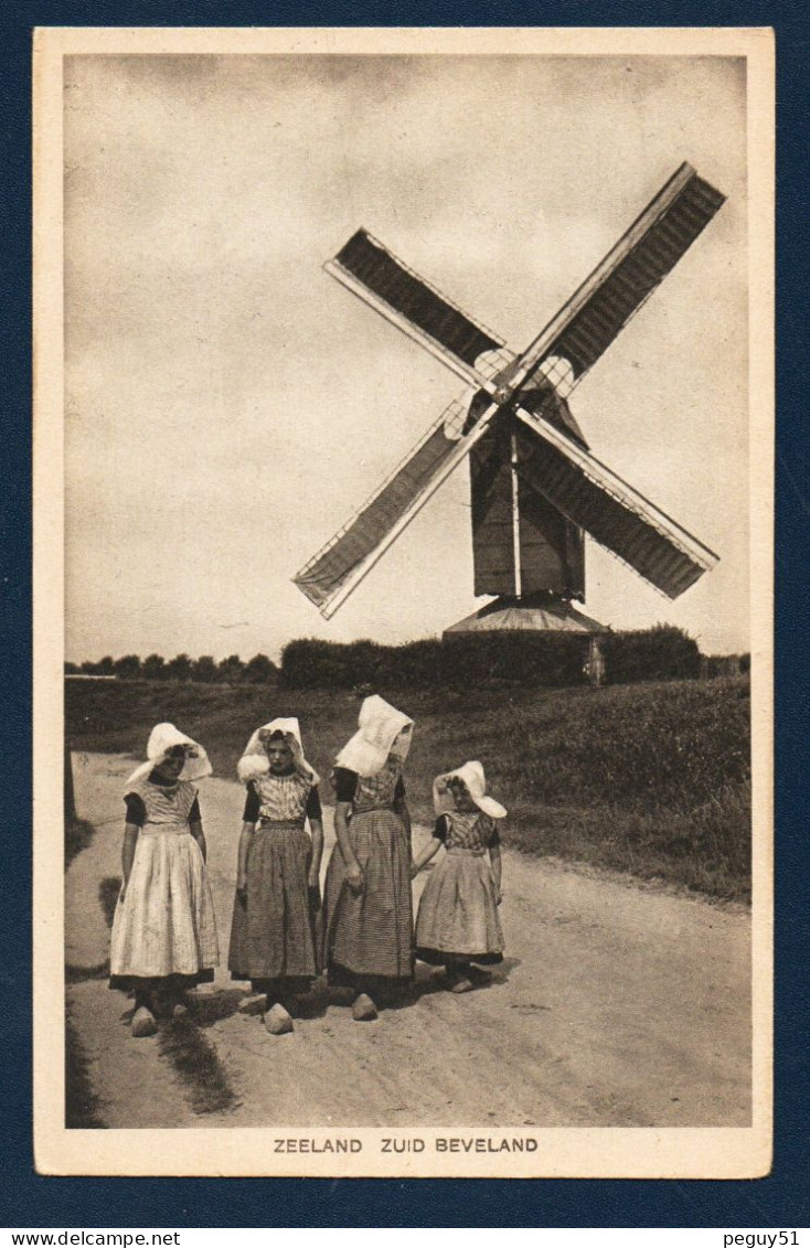 Zeeland. Jeunes Filles En Costumes Traditionnels Et Moulin à Vent. Lot De 3 Cartes - Altri & Non Classificati