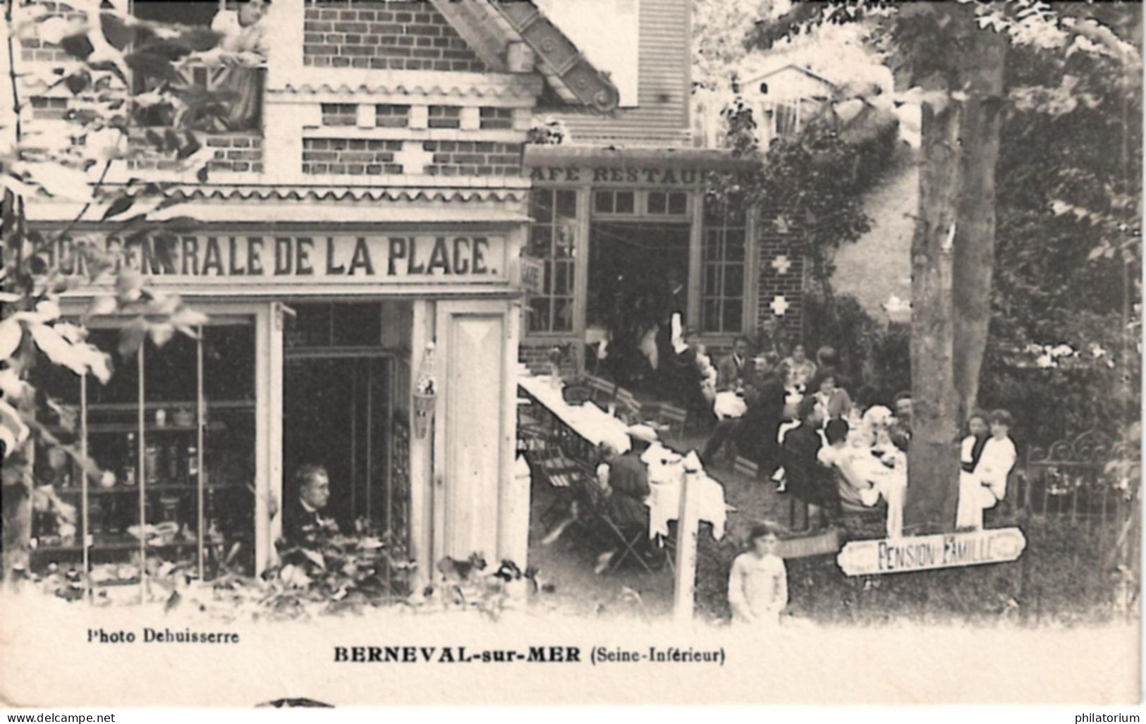 76  BERNEVAL Sur MER  Alimentation Générale De La Plage, Café Restaurant, Pension De Famille, - Berneval