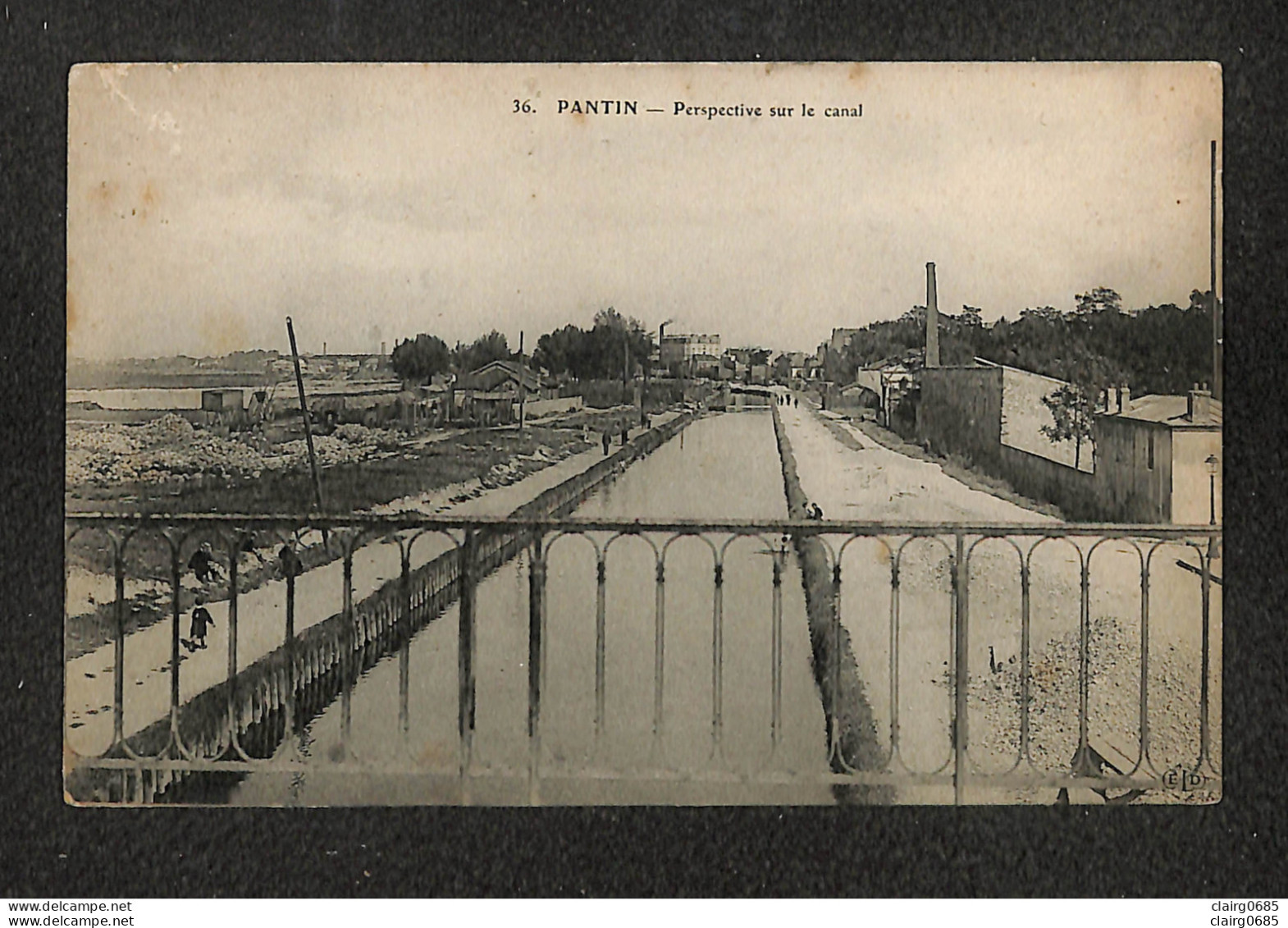 93 - PANTIN - Perspective Sur Le Canal  - 1915 - Pantin