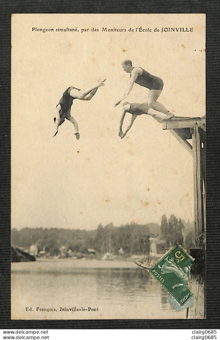 94 - JOINVILLE - Plongeon Simultané, Par Des Moniteurs De L'École De JOINVILLE - 1912  - Joinville Le Pont