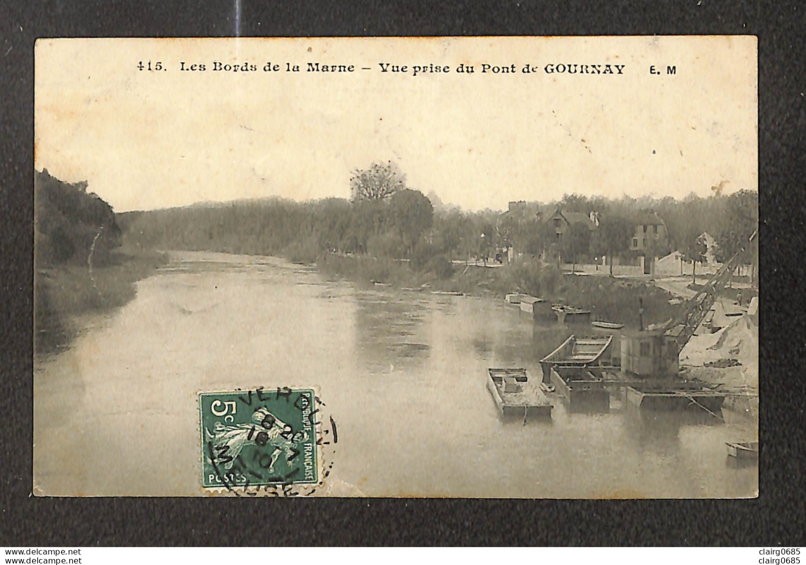 95 - GOURNAY - Les Bords De La Marne - Vue Prise Du Pont De GOURNAY - 1910 (peu Courante) - Autres & Non Classés