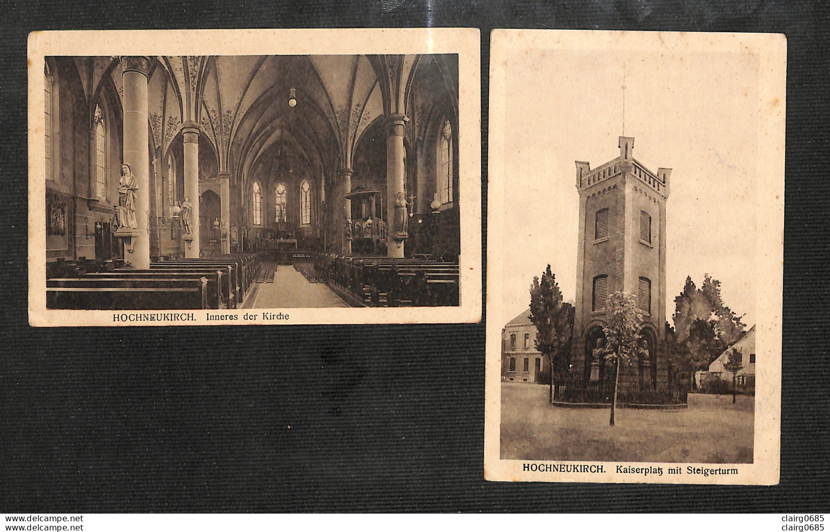 ALLEMAGNE - 2 CPA HOCHNEUKIRCH - Inneres Der Kirche - Kaiserplatz Mit Steigerturm - Andere & Zonder Classificatie