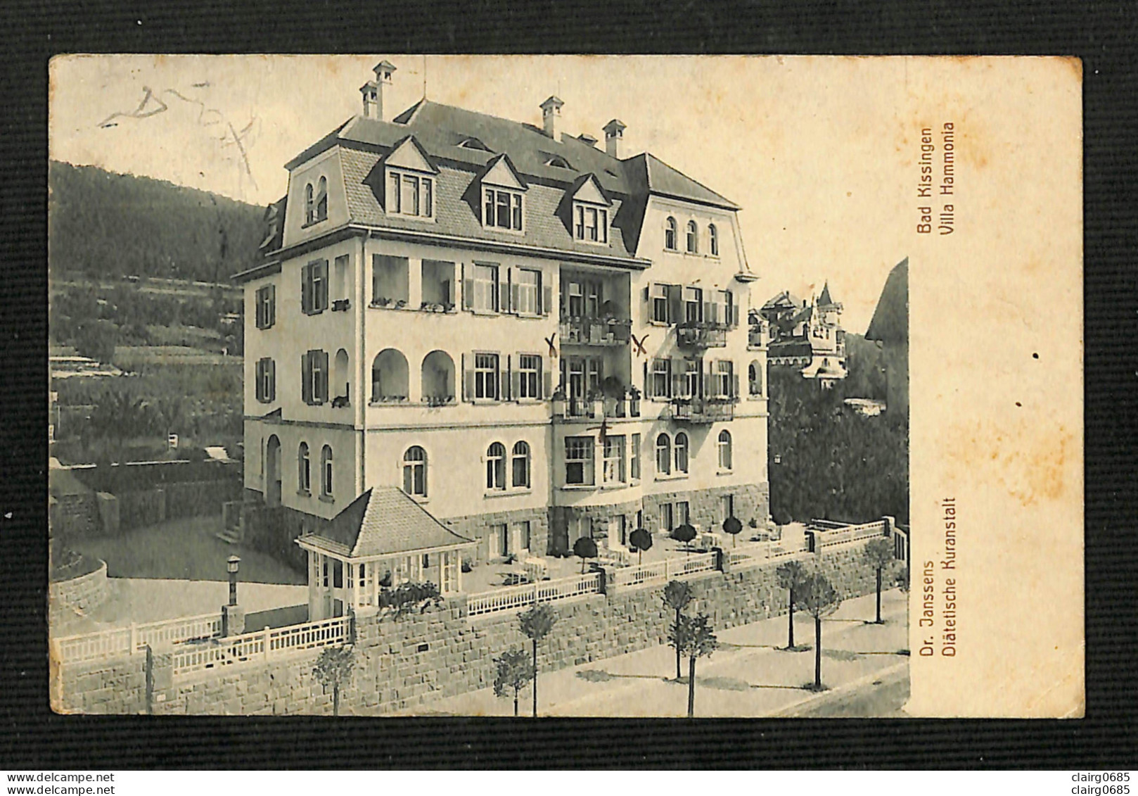 ALLEMAGNE - BAD KISSINGEN - Villa Hammonia - Dr; Janssens - Diätetische Kuranstalt - RARE - Bad Kissingen