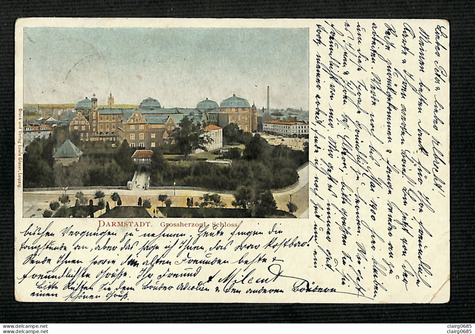 ALLEMAGNE - DARMSTADT - Grossherzogl Schloss - 1899 - RARE - Darmstadt