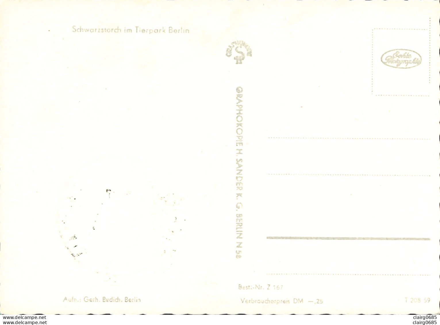 ALLEMAGNE - DDR - 2 Cartes Maximum 1959 - BERLIN - FRIEDRICHSEELDE - TIERPARK - Cartoline Maximum