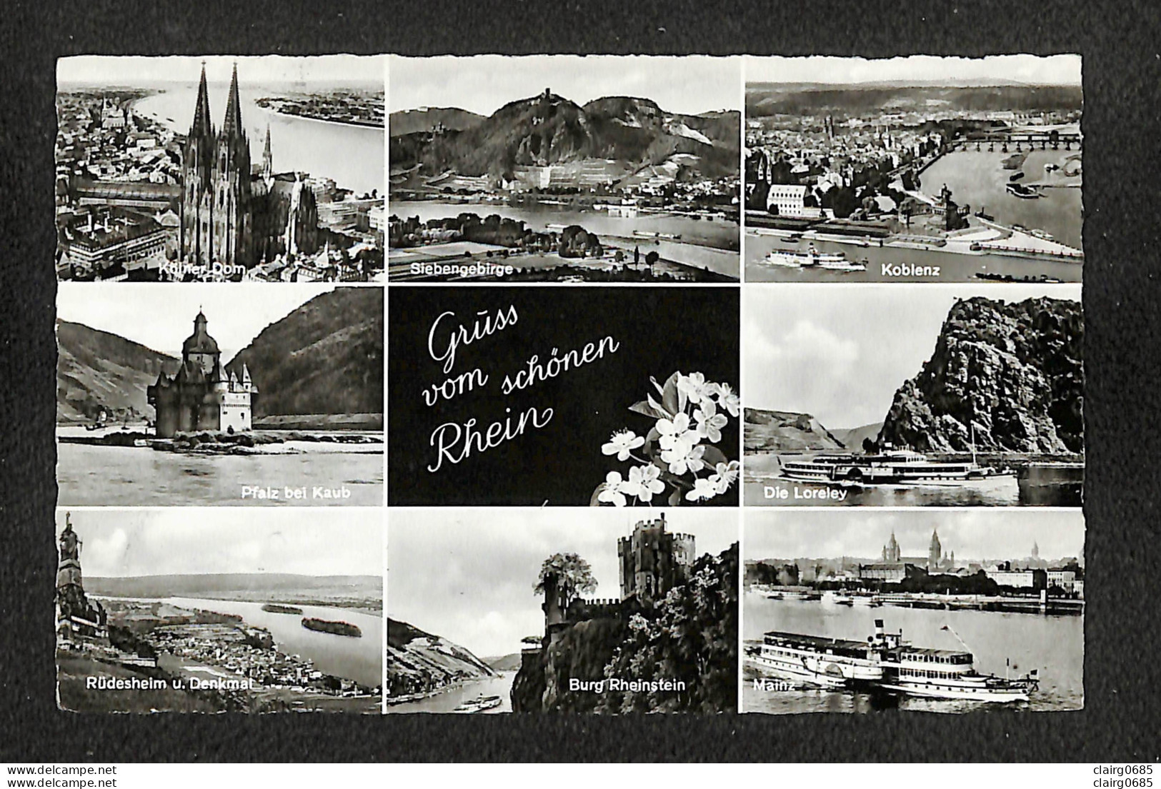 ALLEMAGNE - GRUSS VOM SCHONEN RHEIN - Multivues - Mehrbildkarte - 1954 - Other & Unclassified