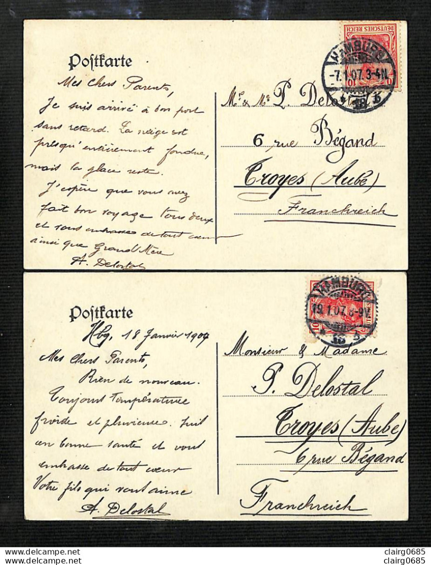 ALLEMAGNE - HAMBURG - HAMBOURG - 2 Cartes De Stöckelhornflect - 1907 - Other & Unclassified