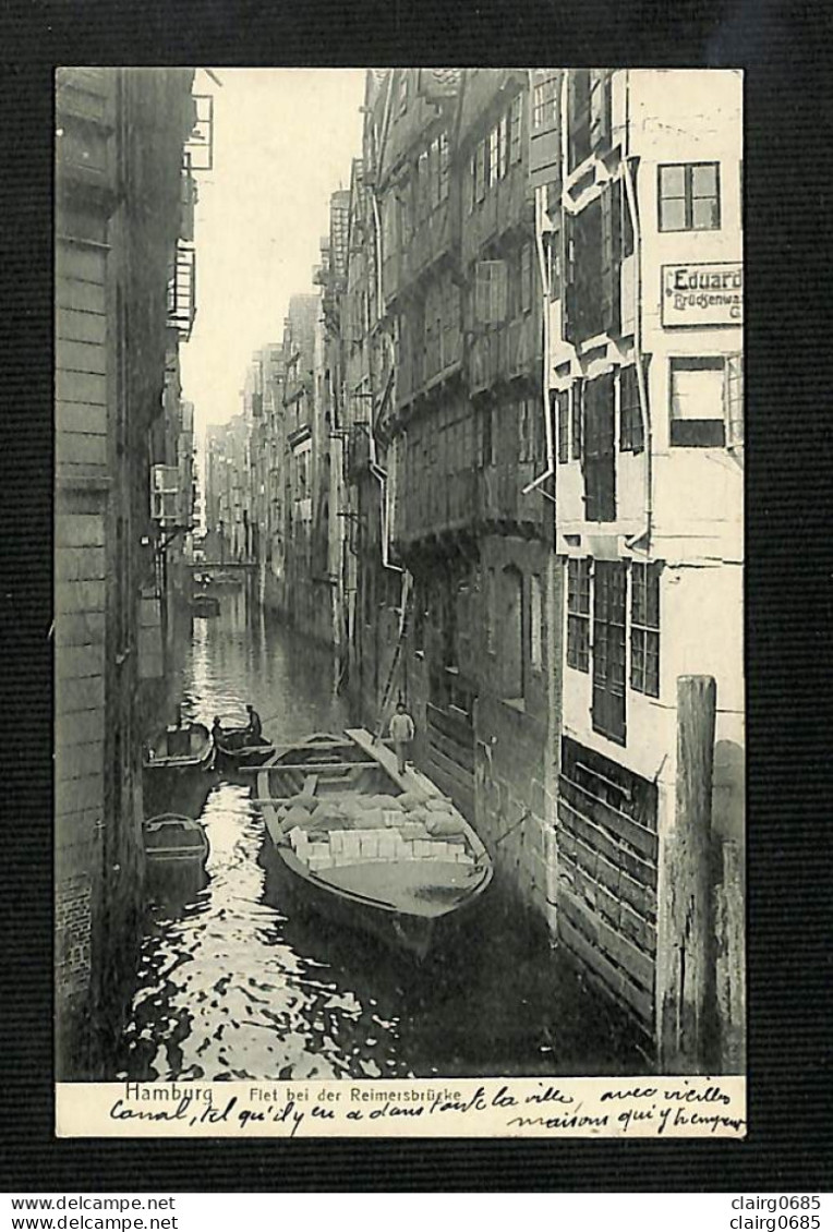 ALLEMAGNE - HAMBURG - HAMBOURG - Flet Bei Der Reimersbrücke - 1907 - Autres & Non Classés