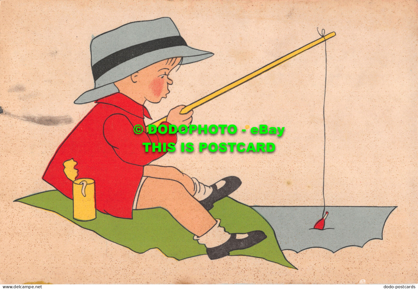 R529270 Boy. Fishing. Illustration. Postcard - Wereld