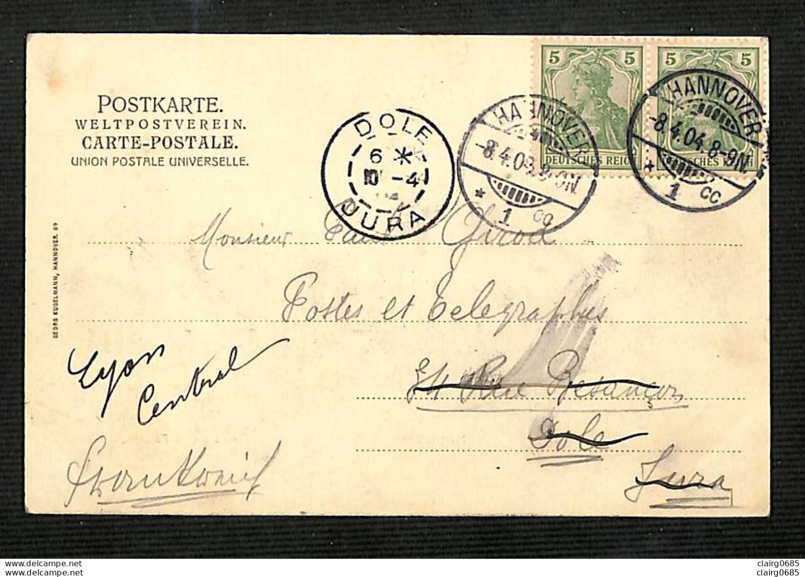 ALLEMAGNE - HANNOVER - Kaiserliches Postamt. - 1904 - Hannover