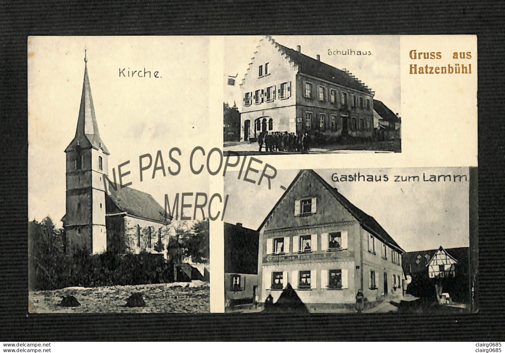 ALLEMAGNE - HATZENBUHL - Grüss Aus  ... - 3 Vues - 1919 - (peu Courante) - Autres & Non Classés