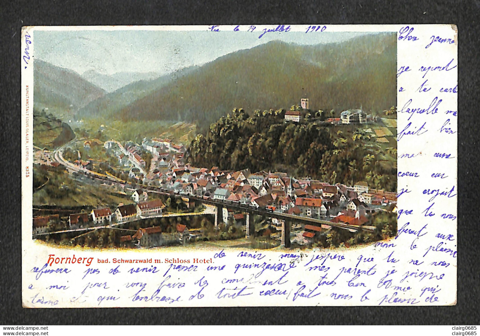 ALLEMAGNE - HORNBERG Bad Schwarzwald M. Schloss Hotel - 1900 - Hornberg
