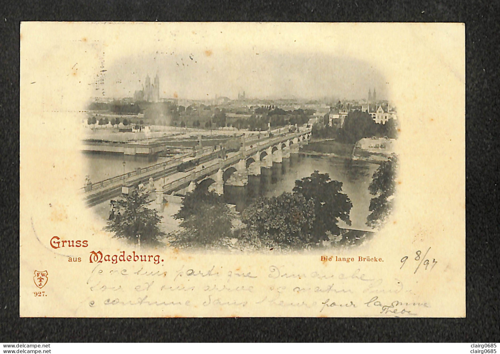 ALLEMAGNE - MAGDEBURG  - MAGDEBOURG -  Die Lange Brücke - 1897 - RARE - Magdeburg