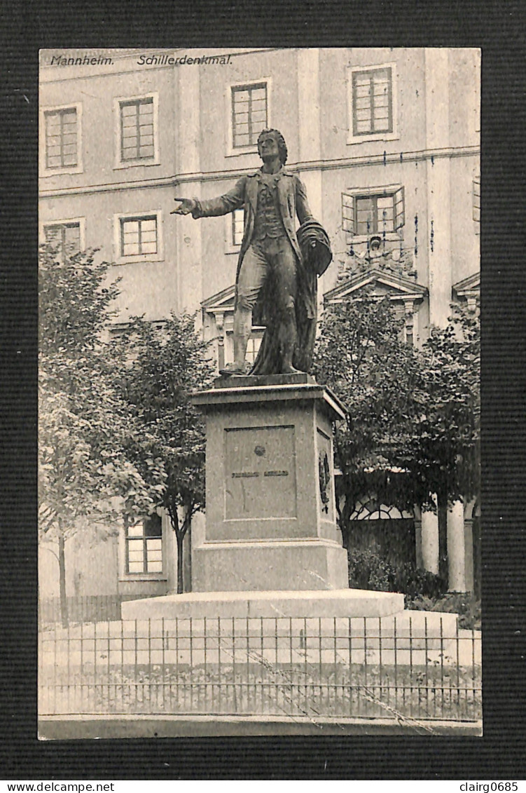 ALLEMAGNE - MANNHEIM - Schillerdenkmal - 1910 (peu Courante) - Mannheim