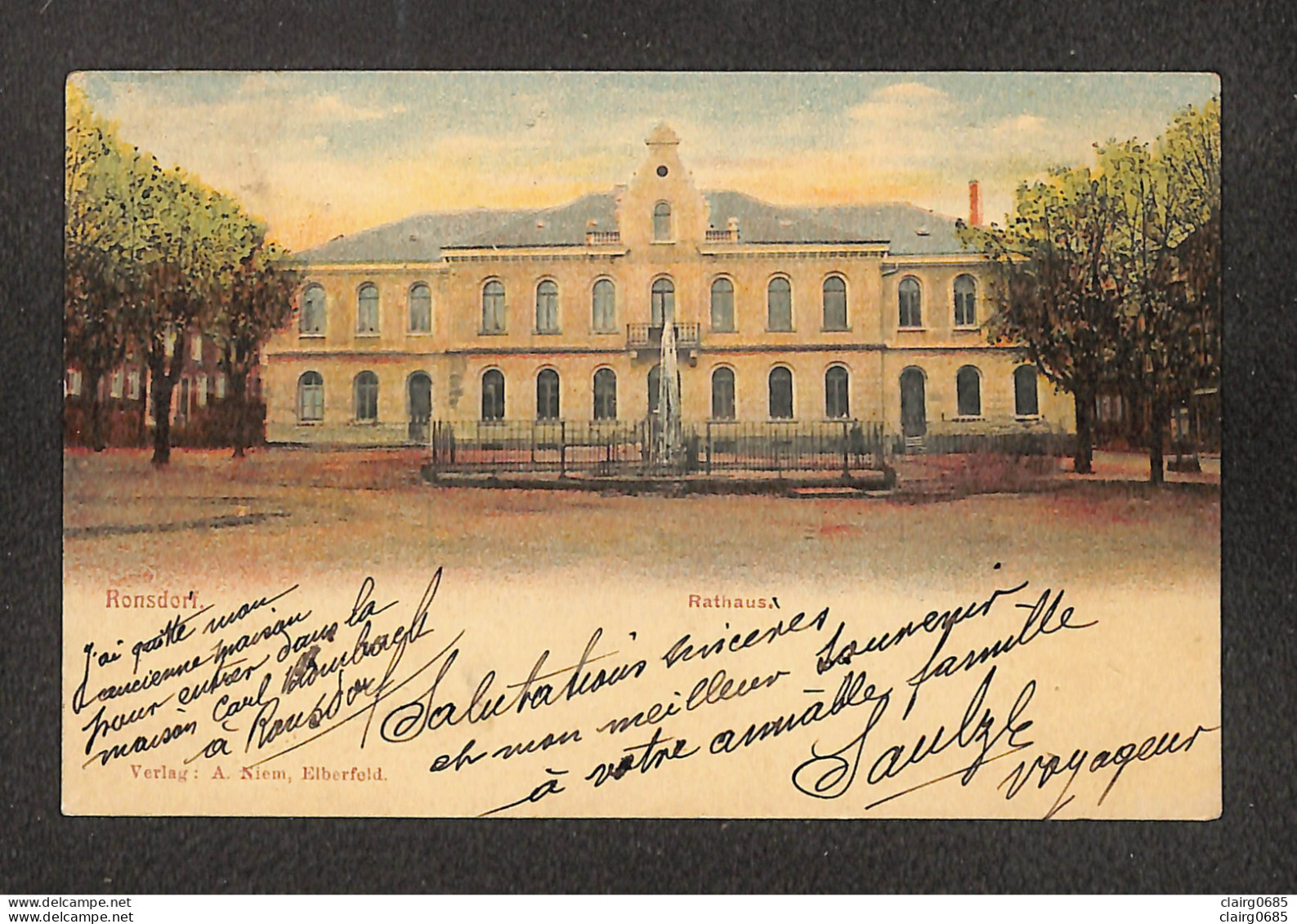 ALLEMAGNE - RONSDORF - Rathaus - 1905 - Autres & Non Classés