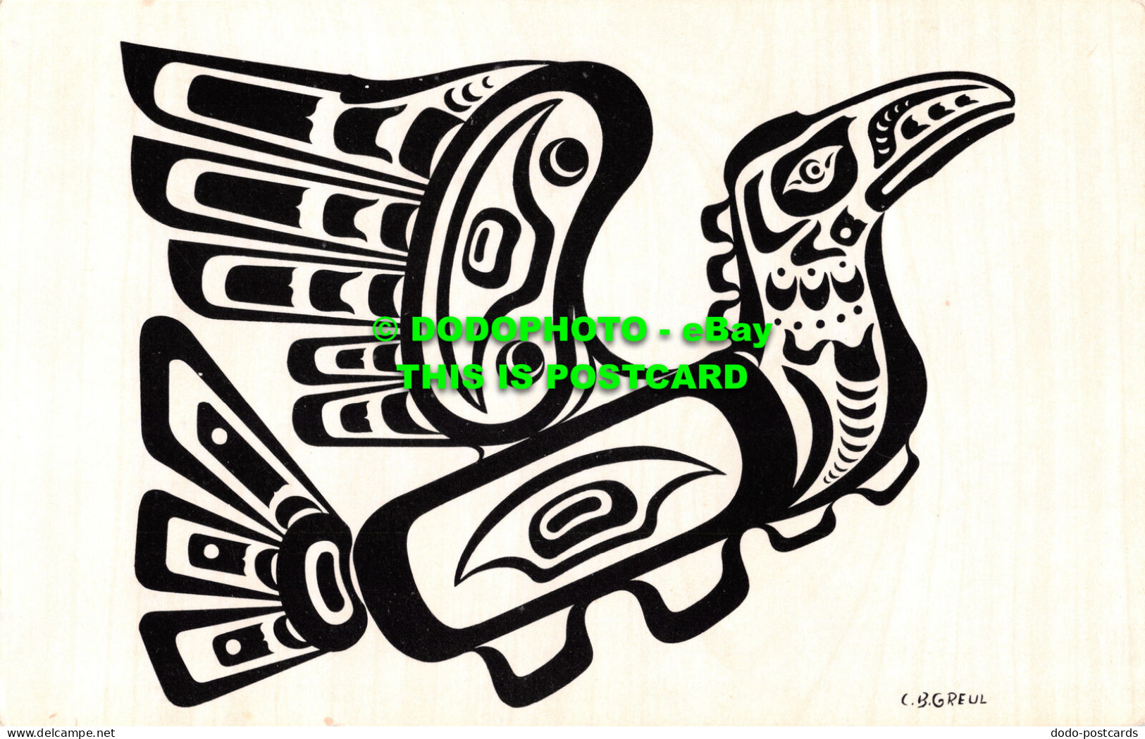 R529274 C. B. Greul. Pacific Northwest Coast Indian Motif. Hoho. Thunderbird. C. - Wereld