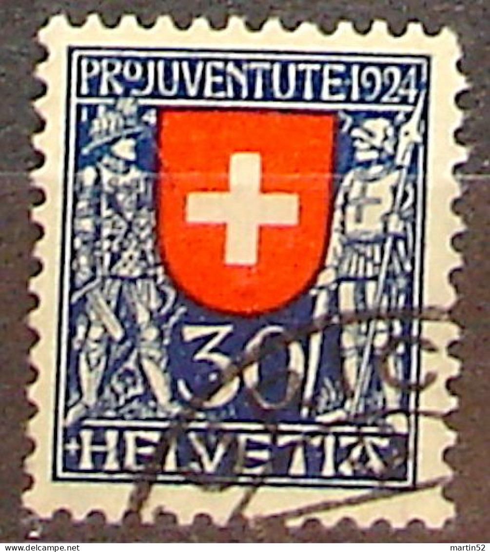 Schweiz Suisse Pro Juventute 1924: Soldaten XIV+XV Jhdt. Zu WI 32 Mi 212 Yv 217 Mit Eck-⊙ ZÜRICH (Zumstein CHF 20.00) - Usati