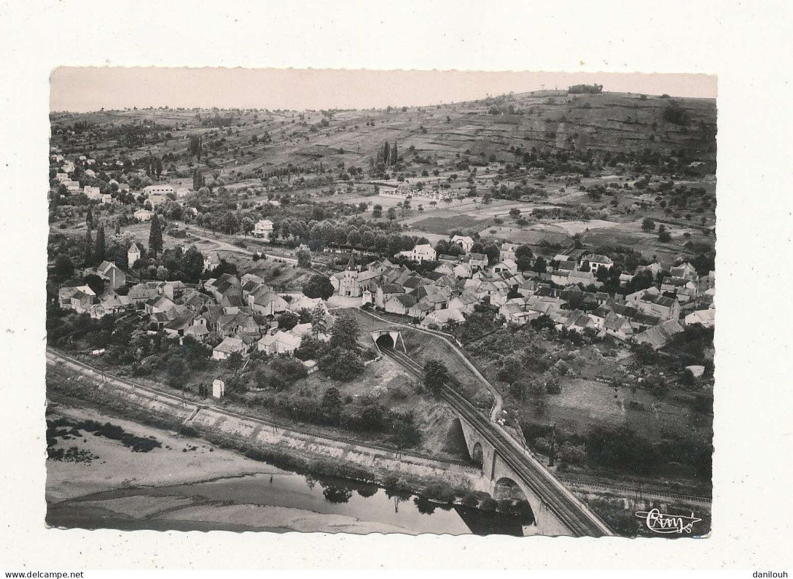 03 // ABREST Près Vichy   Vue Générale Aérienne Et Ligne De Riom / Cpsm Grand Format - Otros & Sin Clasificación