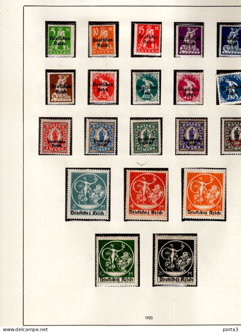 Deutsches Reich 119 - 138 I  Abschied Serie Bayern Mit Aufdruck Mint MLH * Falz - Unused Stamps