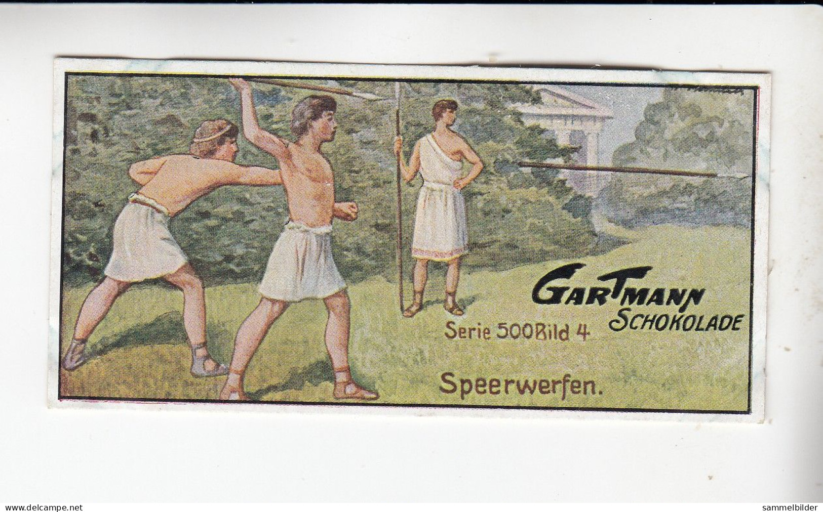 Gartmann Griechische Kampfspiele Speerwerfen  Serie 500#4 Von 1917 - Sonstige & Ohne Zuordnung