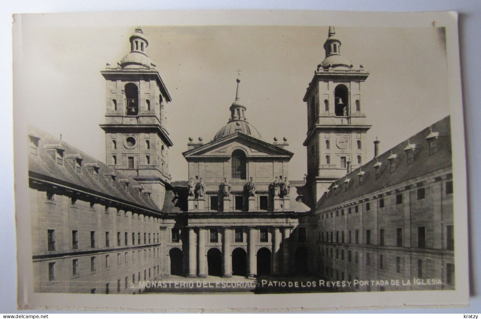 ESPAGNE - MADRID - Monastero Del Escorial - Patio De Los Reyes Y Portada De La Iglesia - Madrid