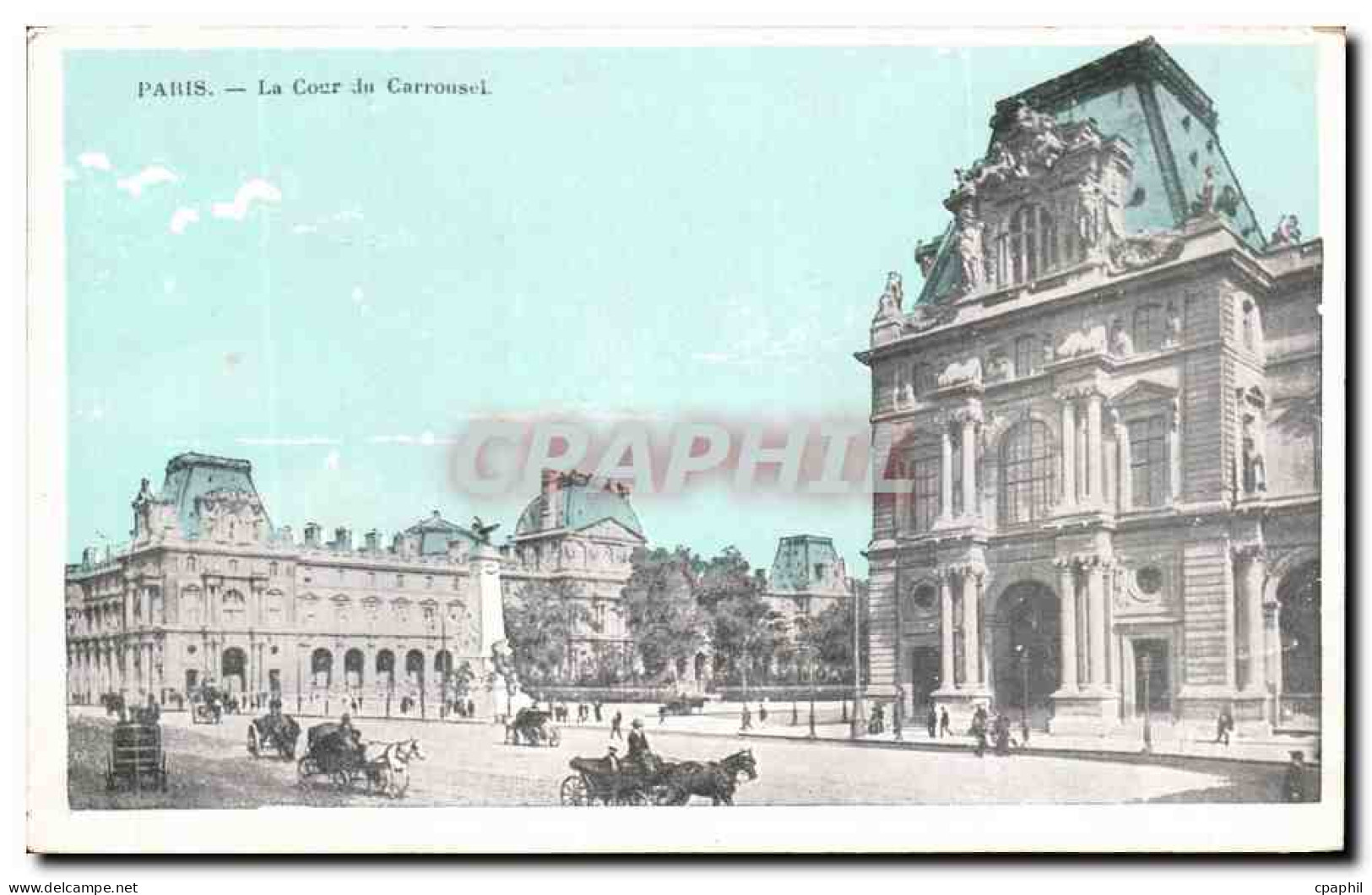 CPA Paris La Cour Du Carrousel Louvre - Louvre