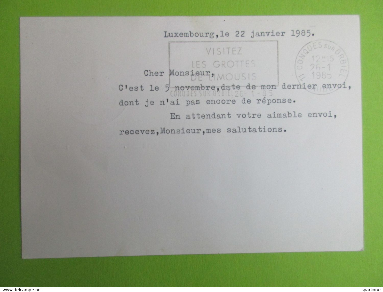 Luxembourg - Entier Postal - 1985 - Postwaardestukken