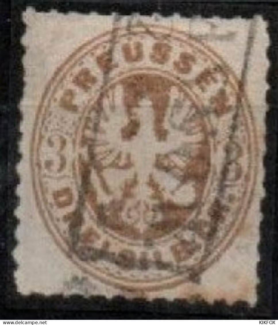 ALTDEUTSCHLAND , PREUSSEN, 1861, MI 18, 3 SGR, PREUSSISCHER ADLER IM OVAL, GESTEMPELT, OBLITERE, - Used