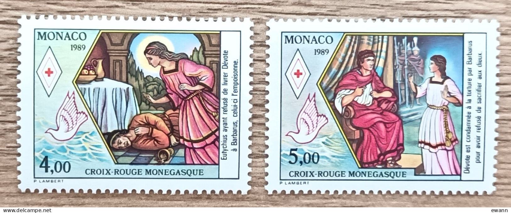 Monaco - YT N°1691, 1692 - Croix Rouge Monégasque - 1989 - Neuf - Nuevos