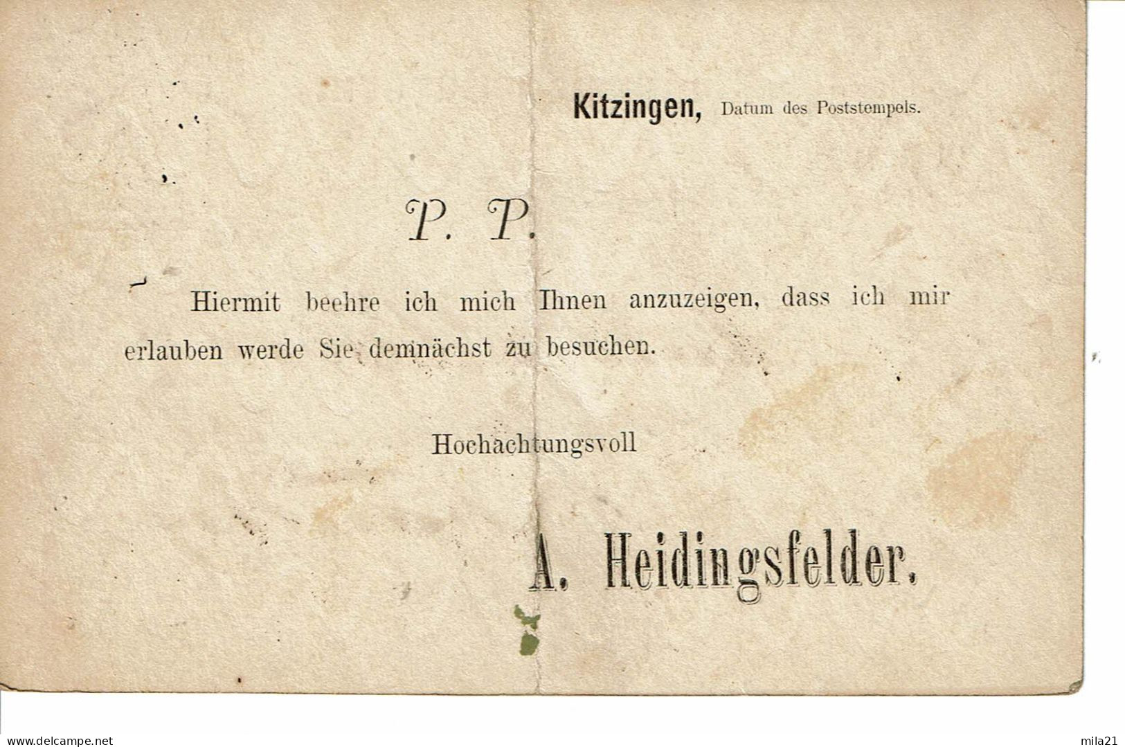 BAVIERE ENTIER POSTAL 5 FEENNIC VERT - Briefkaarten