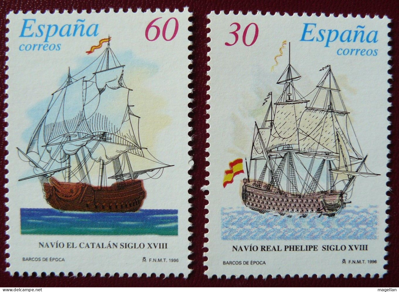 Espagne Yv. 2905/2906 - 2998/2999 - 3055/3056 & 3116 Neufs ** (MNH) - Bateaux - Voiliers - Ships