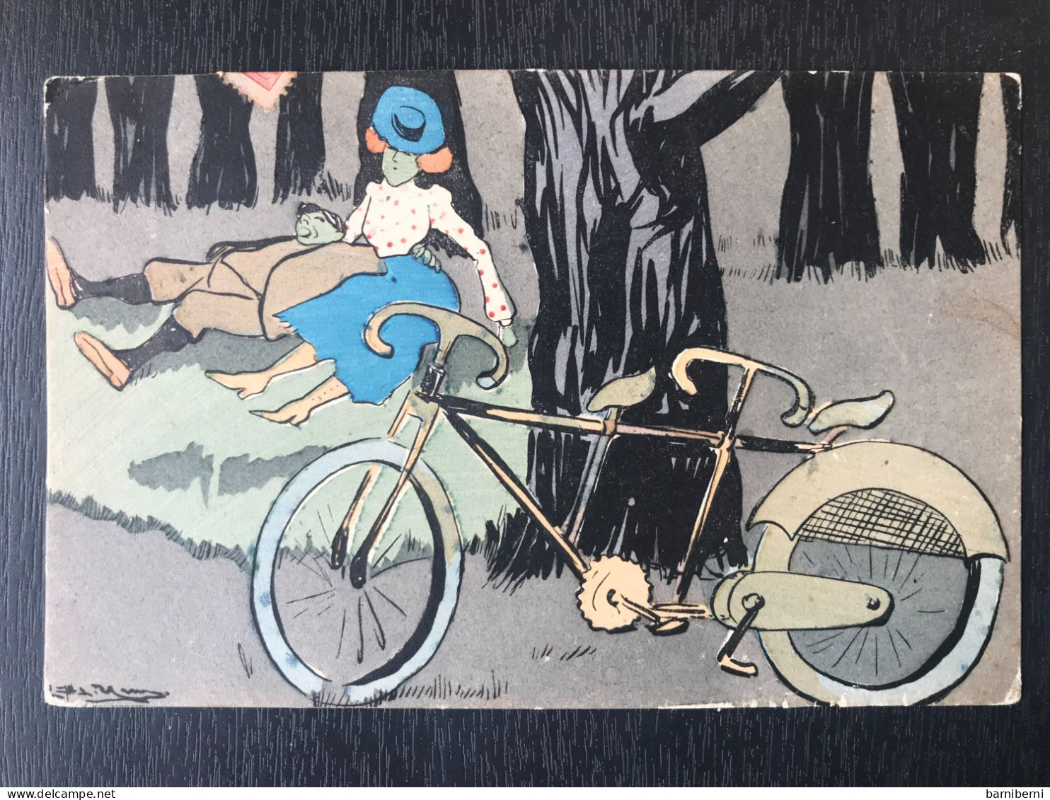 Carte Postalle Illustré Par Leal De Camara. Caricaturiste. Cyclistes. P. Lamm - Radsport