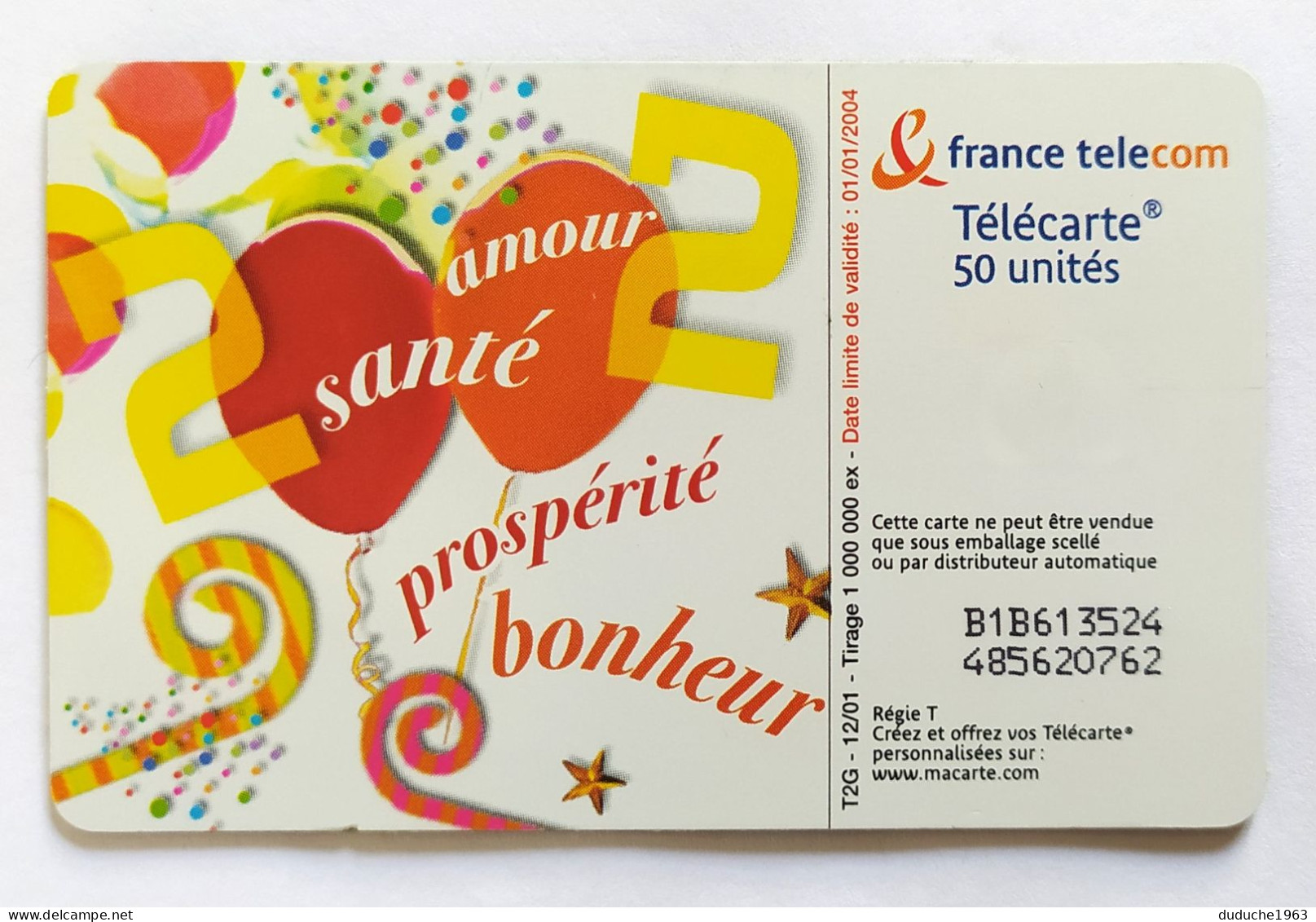 Télécarte France - Bonne Année 2002 (Hologramme) - Zonder Classificatie