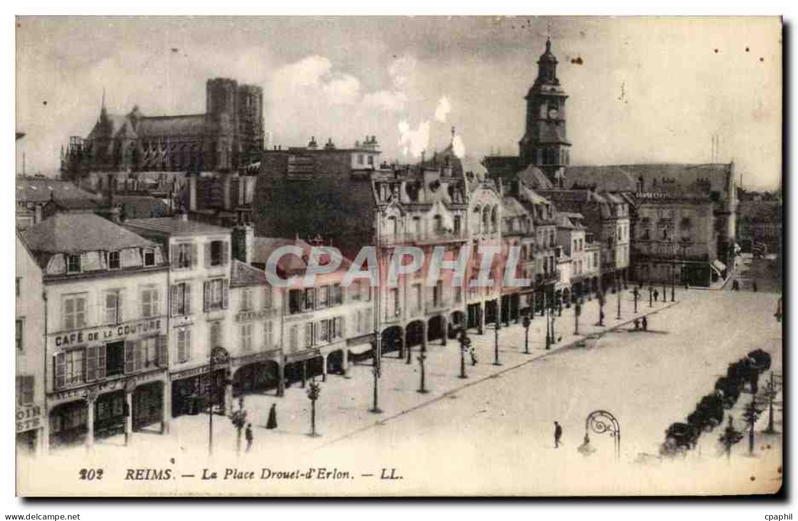 CPA Reims La Place Drouet D&#39Erlon - Reims