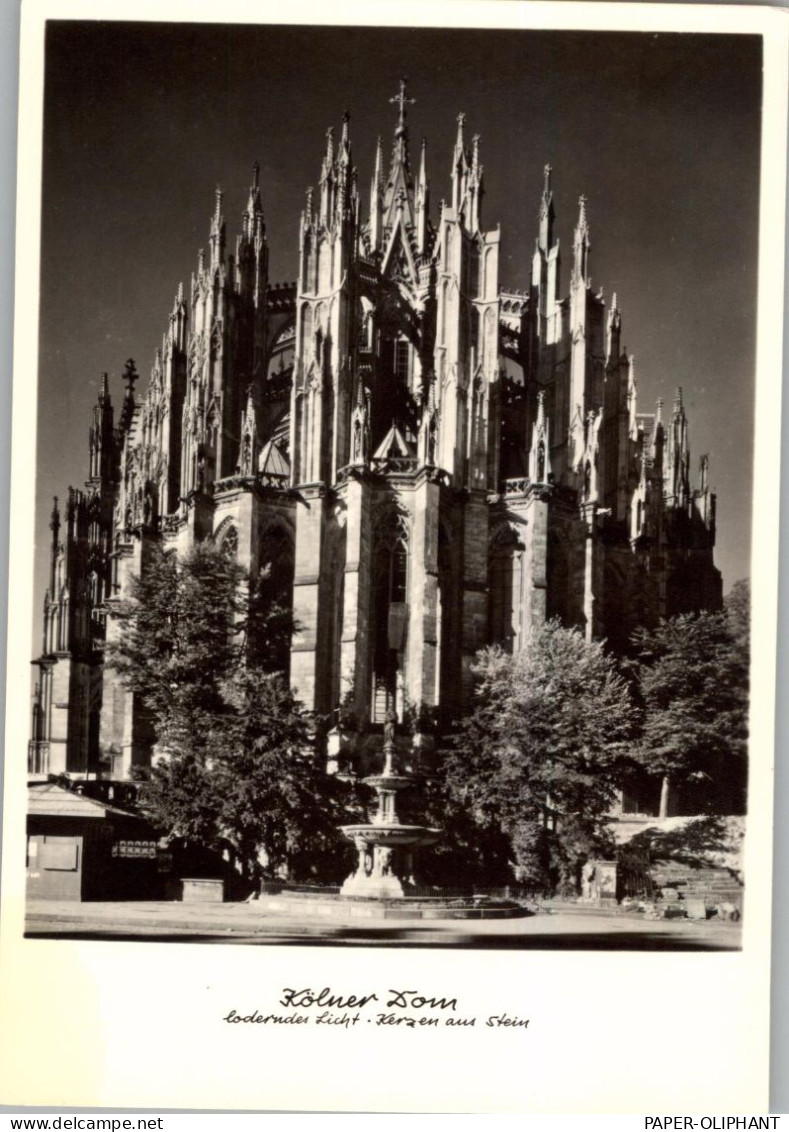 5000  KÖLN, KÖLNER DOM, Ostseite, Dombauhütte, Brunnen, Photograph Hugo Schmölz - Köln