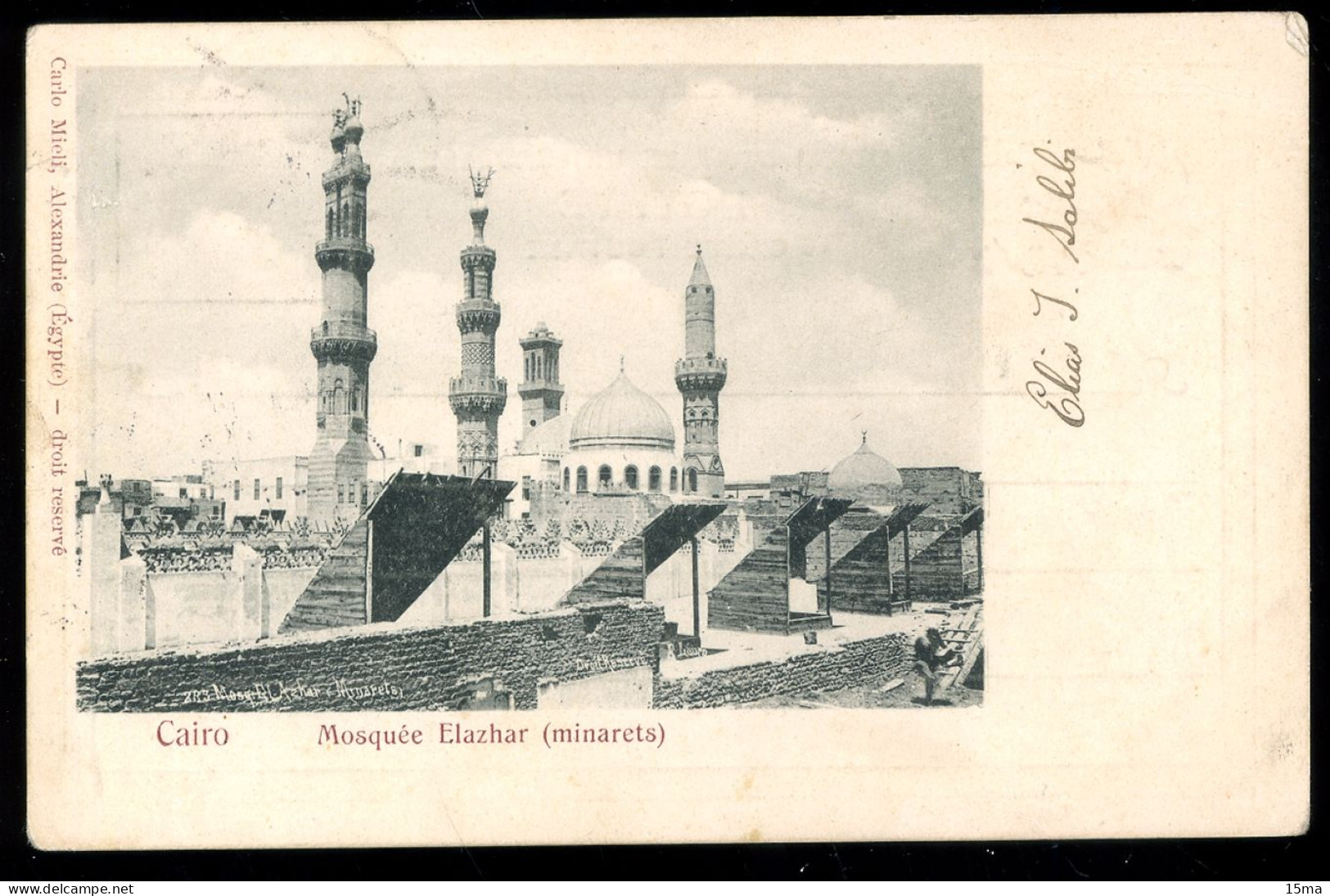 Cairo  Mosquée Elazhar Minarets Carlo Mieli - Cairo