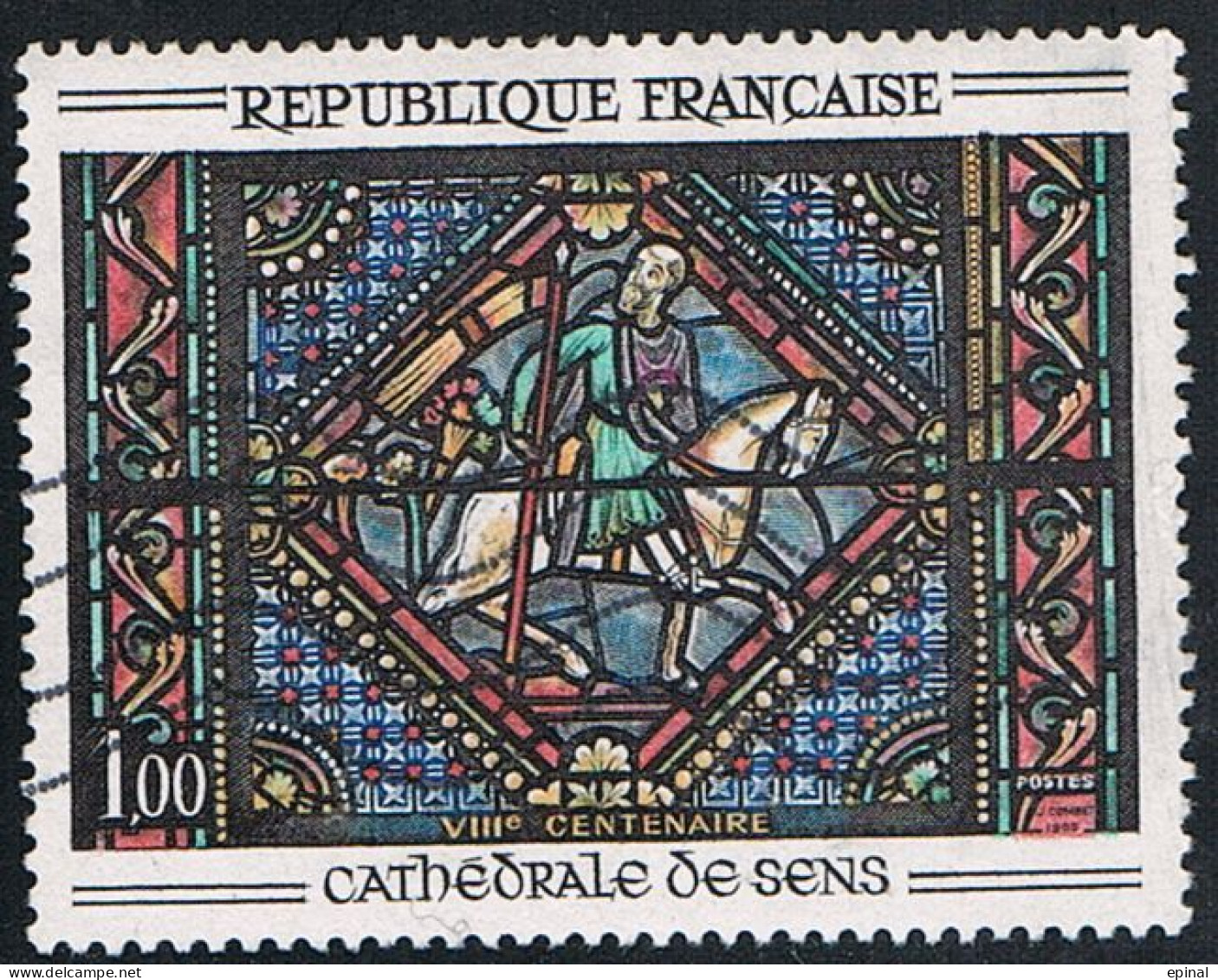 FRANCE : N° 1427 Oblitéré (Vitrail De La Cathédrale DeSens) - PRIX FIXE - - Usati