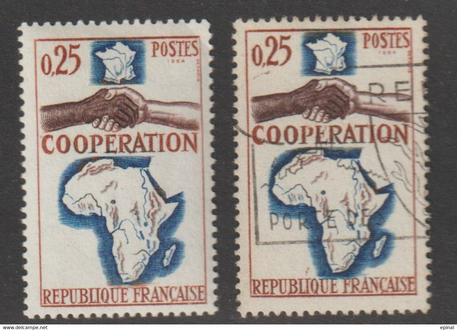 FRANCE : N° 1432 ** Et Oblitéré (Coopération Avec L'Afrique Et Madagascar) - PRIX FIXE - - Unused Stamps