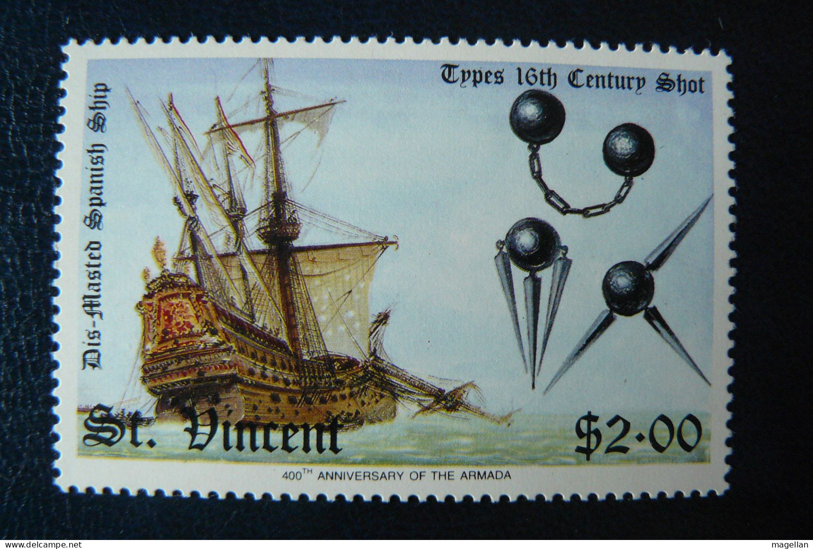 Saint-Vincent Yv. 1053C - 1053D - 1053F Neufs ** (MNH) - 1988 - Bateaux - Voiliers - Bateaux