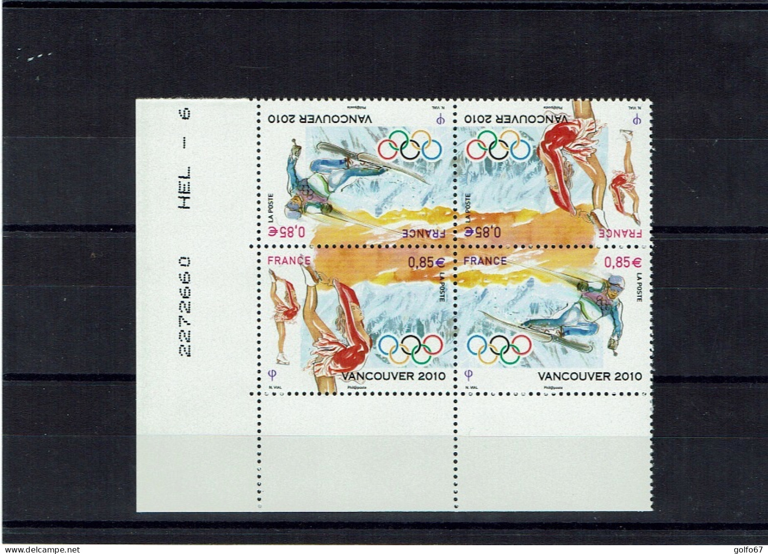 FRANCE 2010 Y&T N° P4436a NEUF** 2 Paires Tête Bêche J.O. Vaucouvert 2010 (127305) - Unused Stamps